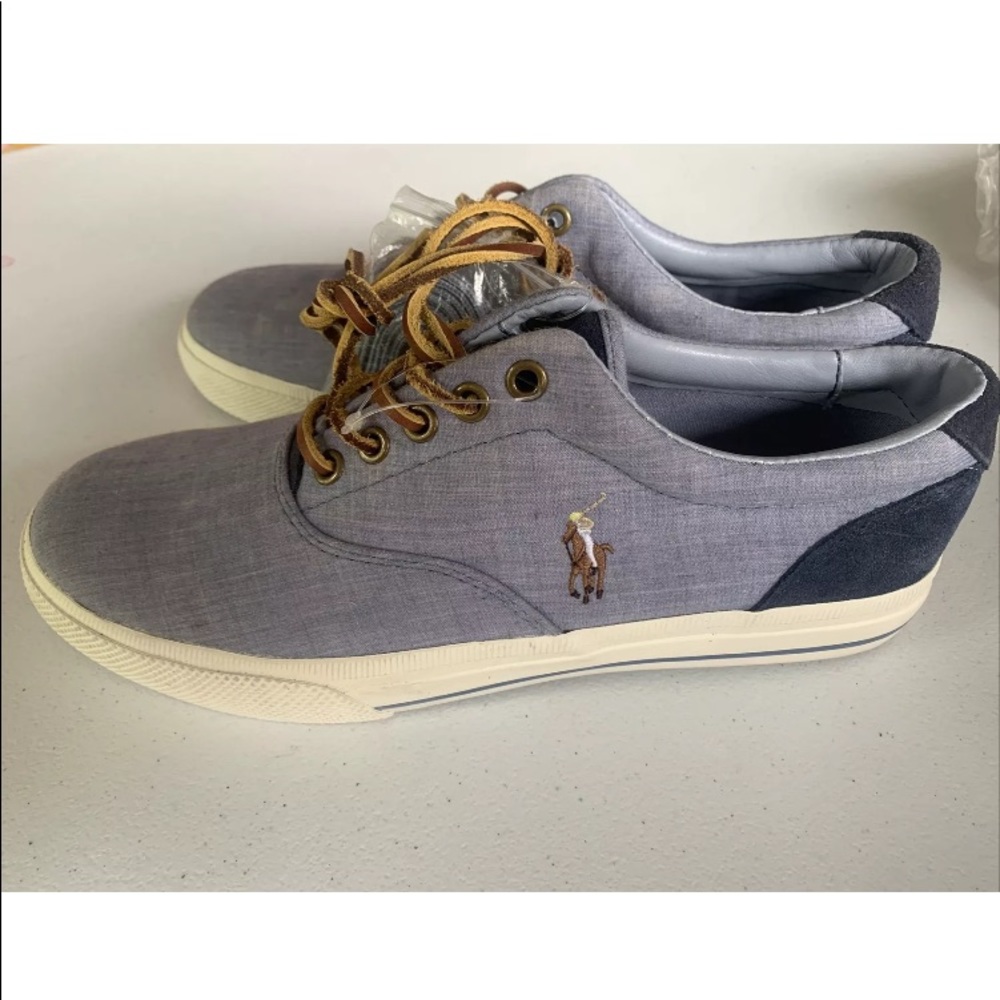 POLO RALPH LAUREN VAUGHN  8 M Blue Canvas Sneakers